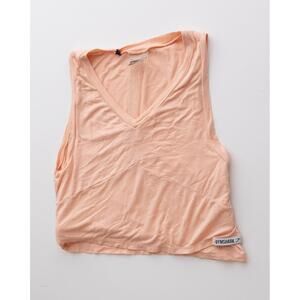 Gymshark Peach Sleeveless V-Neck Crop Top XS